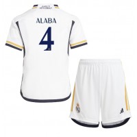 Billiga Real Madrid David Alaba #4 Barnkläder Hemma fotbollskläder till baby 2023-24 Kortärmad (+ Korta byxor)